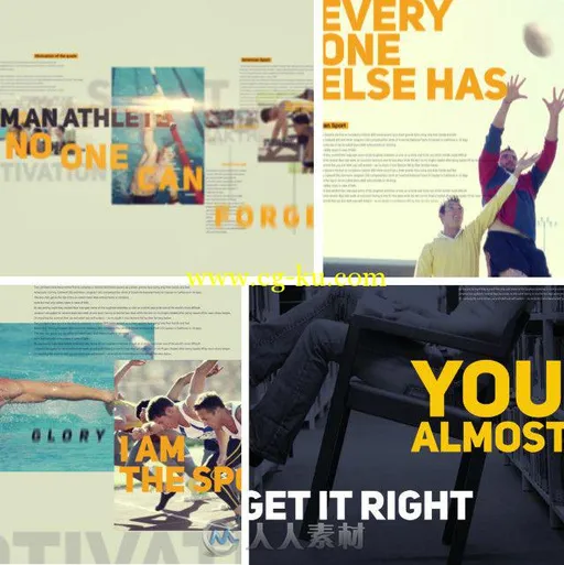 励志排版展示动画AE模板 Videohive Motivational Typography 10117900的图片1