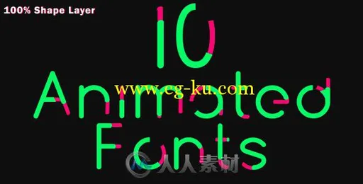 10组超实用字体动画AE模板 Videohive 10 Animated Fonts 6654192的图片1