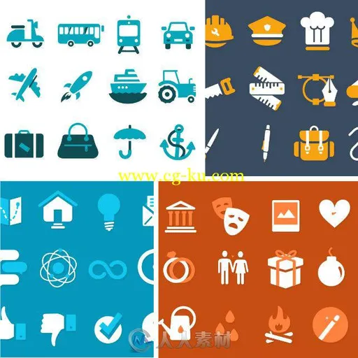 300实用图标动画AE模板 Videohive 300 Animated Icons 5586340的图片1