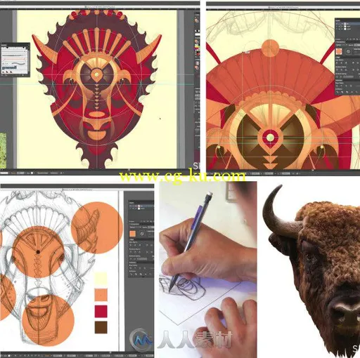 几何概念艺术动物形象绘制训练视频教程 SkillShare Illustration for Designers Cr...的图片1