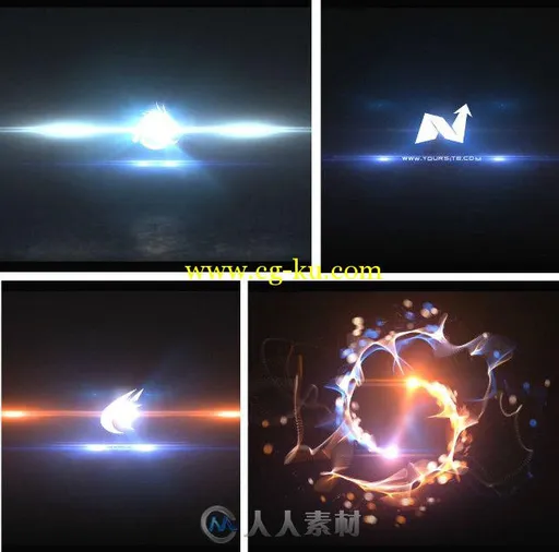 粒子环绕Logo演绎动画AE模板 VideoHive Fast Particle Reveal 10878858的图片1