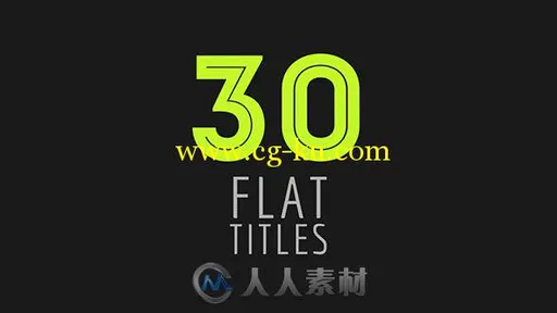 30组实用文本动画AE模板 VideoHive 30 Flat Titles 10949469的图片2