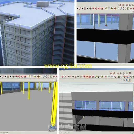 SketchUp中使用DWGw文件制作三维模型视频教程 Digital-Tutors Using DWG Files to ...的图片1