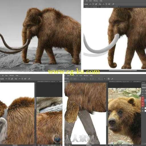 PS灭绝远古生物特效合成视频教程 Digital-Tutors Resurrecting Extinct Creatures ...的图片1