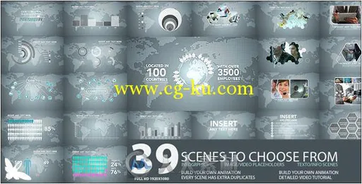企业信息化宣传动画AE模板 Videohive Corporate Tech Pack 7931251的图片2