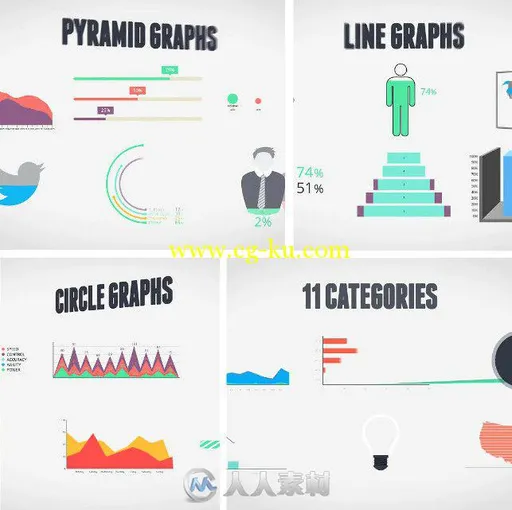 100组信息图表统计数据展示动画AE模板 Videohive 100 Infographics Kit 10937169的图片2