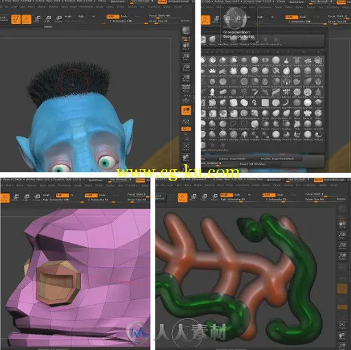 ZBrush 4R7基础核心训练视频教程 Digital-Tutors Introduction to ZBrush 4R7的图片1