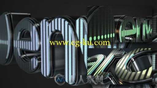 音乐律动Logo演绎动画AE模板 Videohive 3D LED Logo Equalizer 8686926的图片2