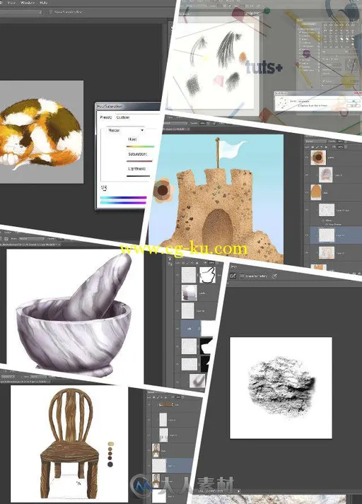 PS纹理制作应用训练视频教程 Tutsplus Creating and Applying Textures to Illustr...的图片1