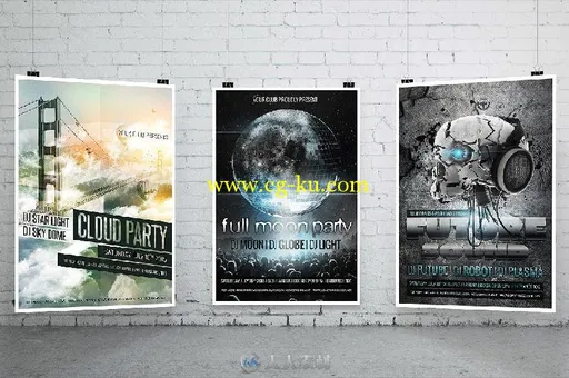 12组超级设计海报PSD模板合辑 Creativemarket 12 Party Flyers Bundle 265336的图片2