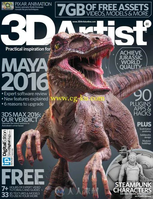 3D艺术家书籍杂志第81期 3D Artist Issue 81 2015的图片1