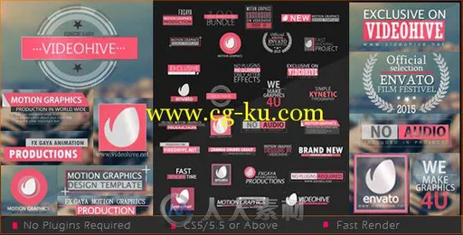 30组标题动画AE模板合辑 Videohive 30 Title Bundle 11548346的图片1
