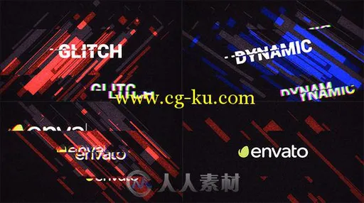 凌乱分解Logo演绎动画AE模板 Videohive Glitch Logo Opener 11643162的图片1