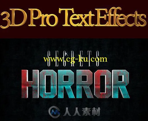 7组简洁3D质感文字特效PSD模板 Graphicriver 3D Pro Text Effects 11756678的图片1