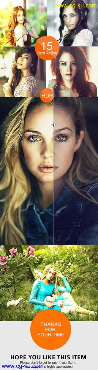 15组HDR油画风格调色特效PS动作 Graphicriver 15 HDR Dynamic Oil Painting Effect...的图片2