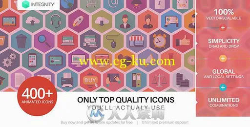 444组动态图标动画AE模板 Videohive 444 Flat Icons The Ultimate Icon Bundle 120...的图片1