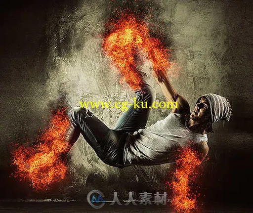 火焰燃烧艺术特效PS动作 Graphicriver Burn 2 Photoshop Action 12603487的图片1