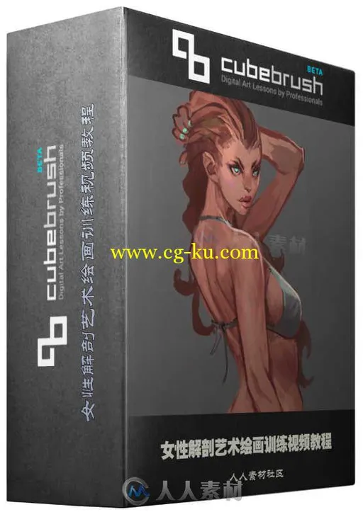 女性解剖艺术绘画训练视频教程 Cubebrush Simple Female Anatomy的图片1