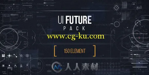 未来科幻UI设计动画AE模板 Videohive UI Future Pack 9296416的图片1