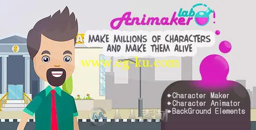 170组卡通角色组合动画AE模板 Videohive Animaker Lab 11062780的图片1