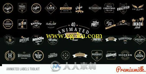 180组动态图标演绎动画AE模板合辑 Videohive Animated Labels Toolkit 13195620的图片1