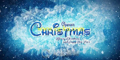 冰雪圣诞节片头动画AE模板 Videohive Christmas Opener 9631869的图片1