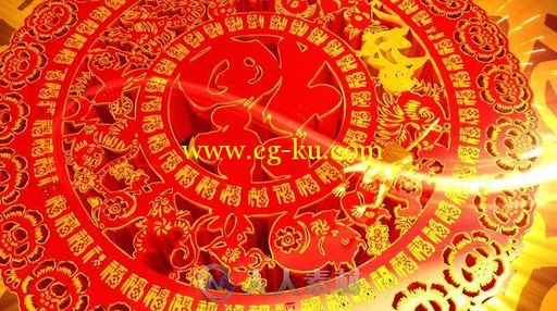 2016猴年大气喜庆春节联欢晚会开场AE片头企业年会拜年AE模板的图片3