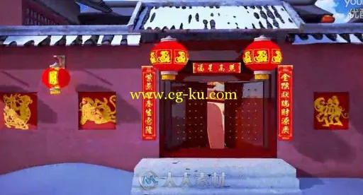 2016猴年央视级春晚片头春节联欢晚会震撼3D开场片头AE模板的图片3