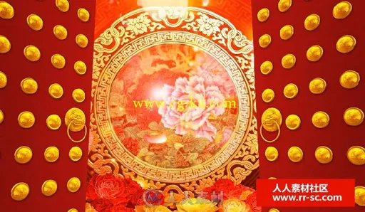 2016猴年春节晚会10秒倒计时led背景视频素材的图片1