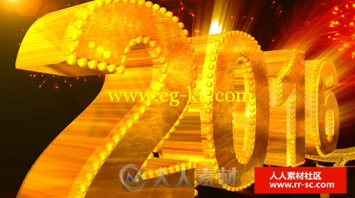 2016猴年祝福拜年晚会舞台开场led背景视频素材的图片3