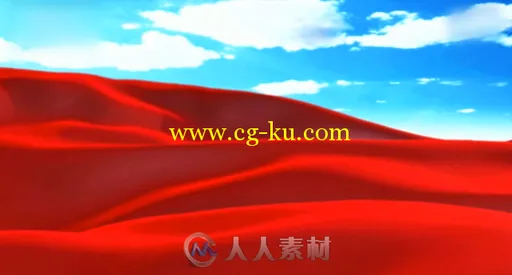 五星红旗飘扬长城天安门鸟巢火箭升空红绸缎飞LED视频素材的图片1