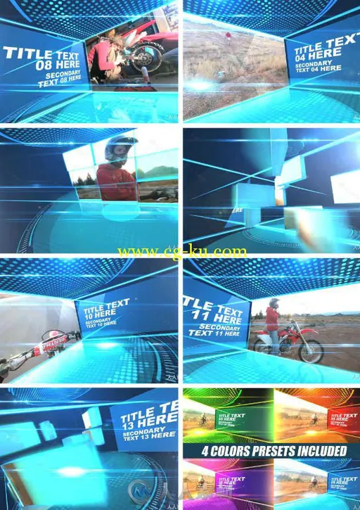 多色科技风格展示动画AE模板 BLUEFX Boxes Slide的图片1