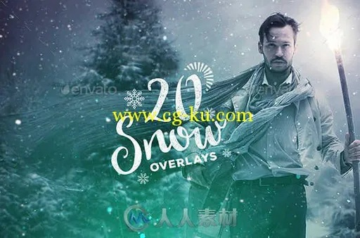 20组雪花飘落叠加效果PSD模板 Graphicriver 20 Snow Overlays 13971923的图片1