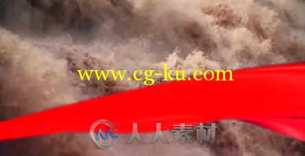 黄河长江奔腾不息壮阔绸子众人划桨开大船led背景视频素材的图片1