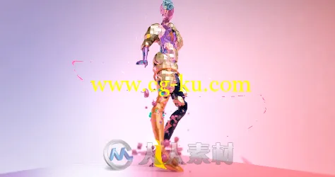 3D动感劲舞快节奏机器舞酒吧夜店LED大屏幕背景视频素材的图片2