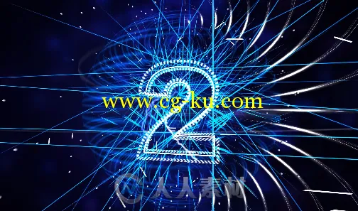 4K高清光线粒子10秒动画倒计时LED背景视频素材的图片2