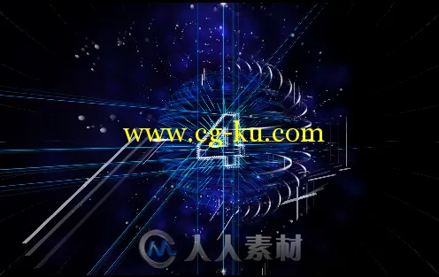 4K高清光线粒子10秒动画倒计时LED背景视频素材的图片3