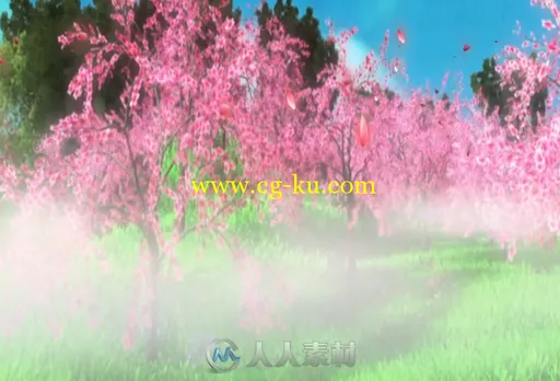 桃花园民歌婚庆中国风春天桃花LED背景视频素材的图片1
