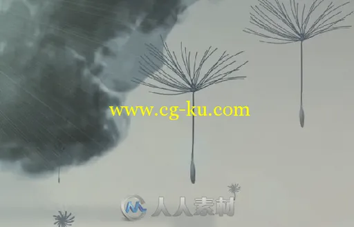 水墨蒲公英中国风LED背景视频素材的图片1