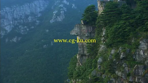 庐山风光锦绣谷悬崖峭壁美景近景到远景拍摄宣传片视频素材的图片1