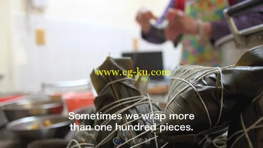 包粽子端午节中国传统习俗节日粽子制作高清实拍视频素材的图片2