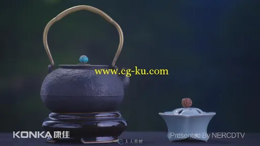 摘茶炒茶美女展示茶艺康佳演示片高清实拍视频素材的图片3