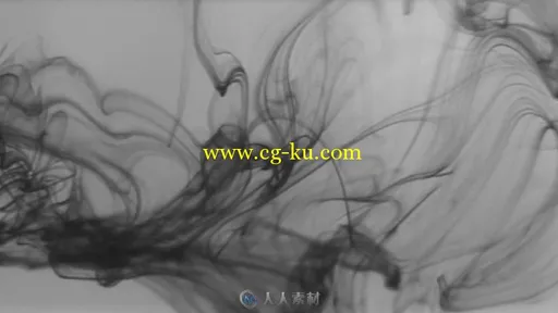 黑色墨水在水中慢慢散开实拍视频素材的图片1