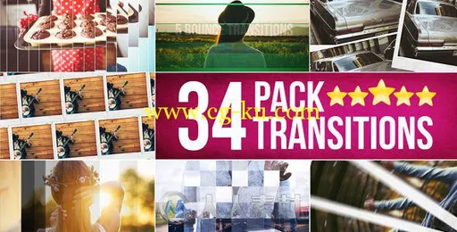 34组完美变化转场动画AE模板 Videohive 34 Transitions Pack 14637222的图片1