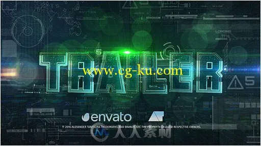 未来派科幻字体特效动画AE模板 Videohive Futuristic Trailer 14591300的图片2