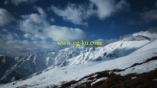 延时摄影雪山风景高清实拍视频素材的图片2