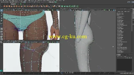 Maya女性身体游戏角色建模训练视频教程 METHOD J MAYA 2016 FEMALE BODY CHARACTER...的图片12