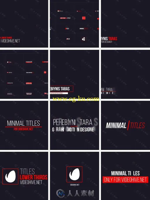 32组超实用标题与下横栏动画AE模板合辑 Videohive 20 Lower Thirds and 12 Titles ...的图片1