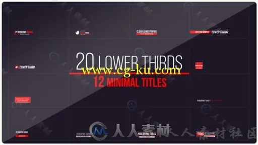 32组超实用标题与下横栏动画AE模板合辑 Videohive 20 Lower Thirds and 12 Titles ...的图片2