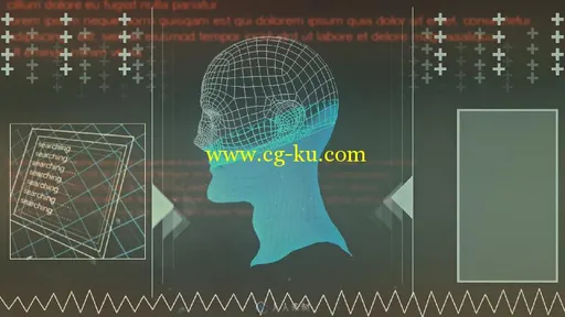 3D面部搜索科技视频素材的图片2